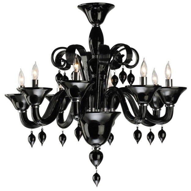 Black chandeliers